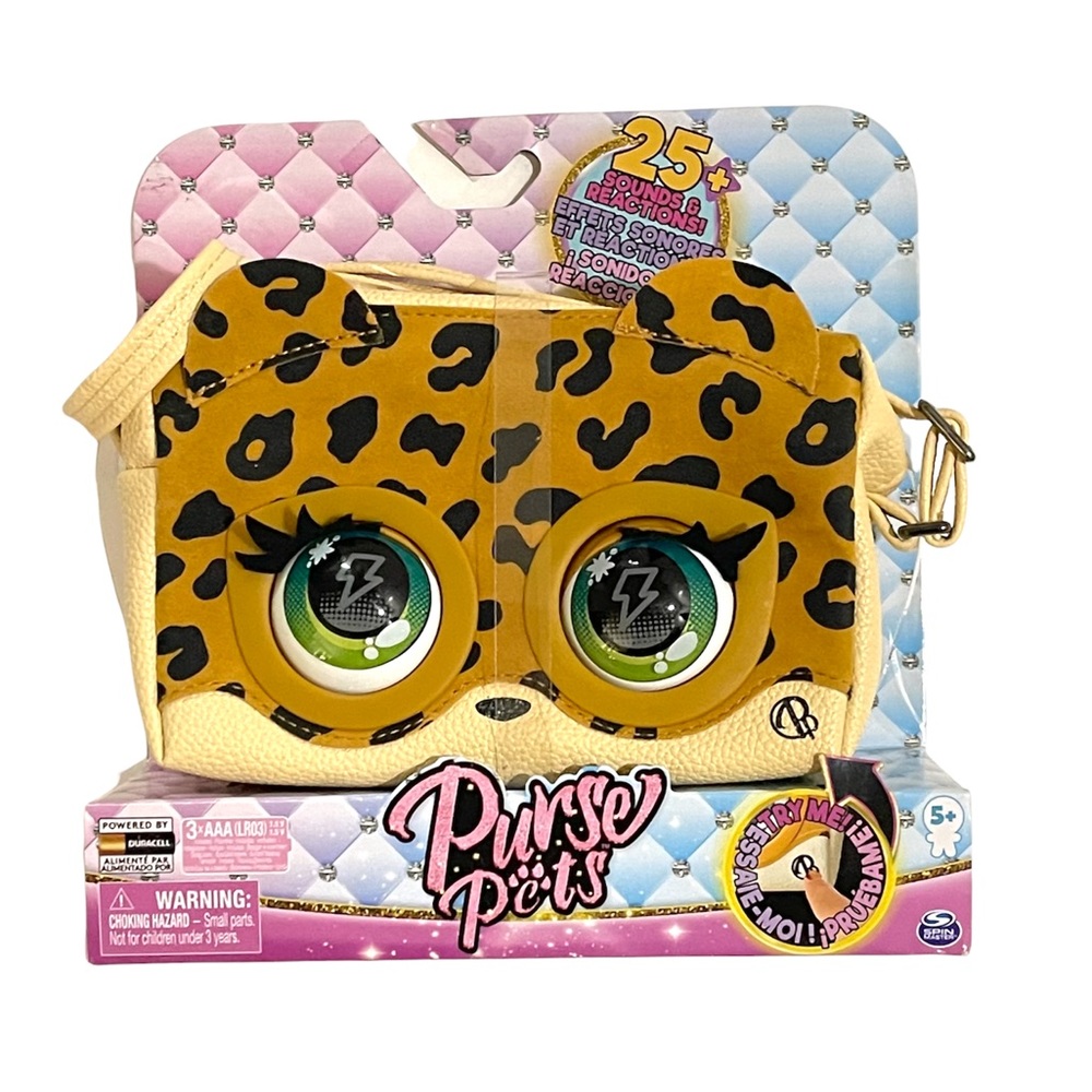 Purse pets animated leopard print New